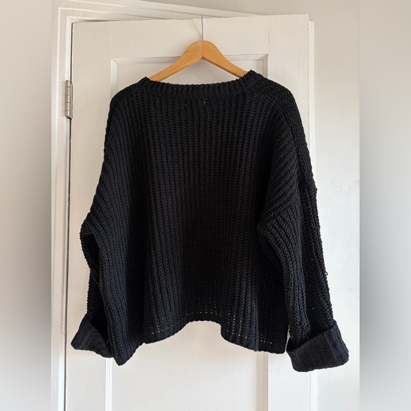Cozy Black Knit Sweater - Picture 3 of 4